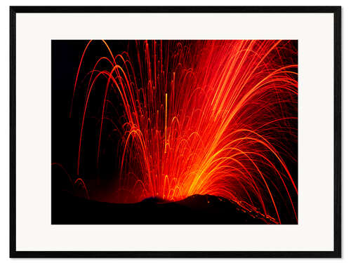 Impression artistique encadrée Éruption volcanique