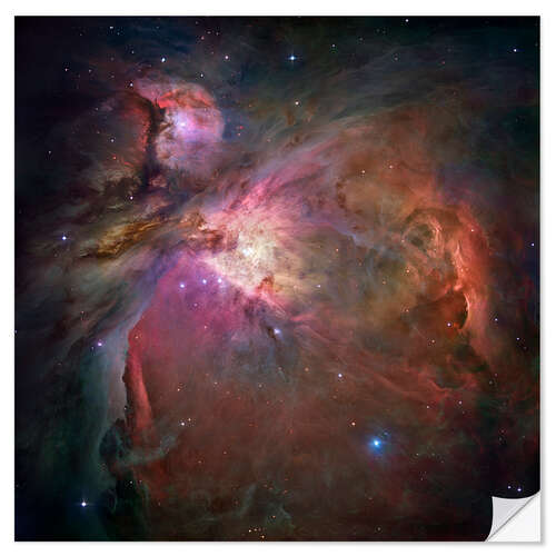 Selvklebende plakat Orion nebula (M42 and M43)