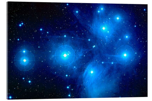 Acrylic print Pleiades star cluster (M45)