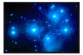 Gerahmter Kunstdruck Pleiades Sternhaufen (M45)