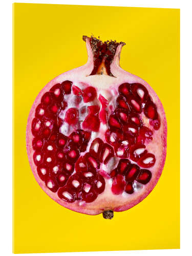 Acrylic print Halved pomegranate