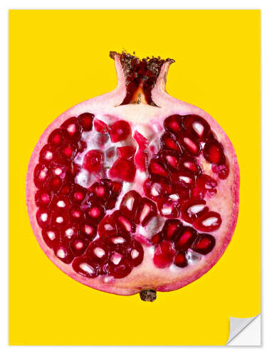 Wandsticker Halbierter Granatapfel