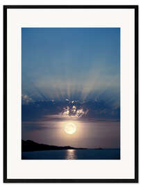 Gerahmter Kunstdruck Aufsteigender Vollmond