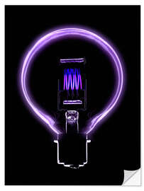 Muursticker Incandescent light bulb filament