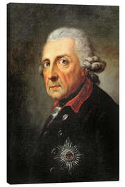 Canvastavla  Fredrik II av Preussen - Anton Graff