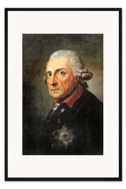 Gerahmter Kunstdruck Friedrich II, König von Preußen