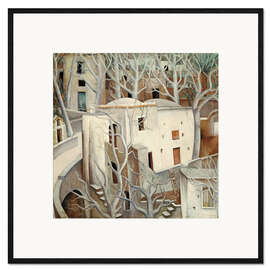 Ingelijste kunstdruk White trees