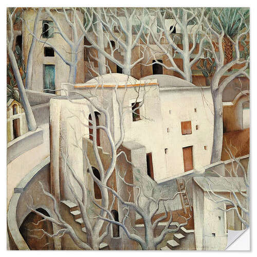 Naklejka na ścianę White trees