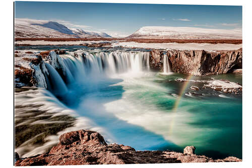 Gallery print winter wonderland Iceland: Godafoss