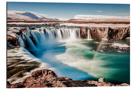 Magnettafel Winterwunderland Island: Godafoss