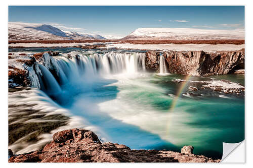 Vinilo para la pared winter wonderland Iceland: Godafoss