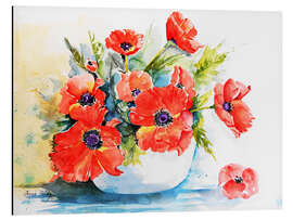 Tableau en aluminium Fleurs de coquelicots