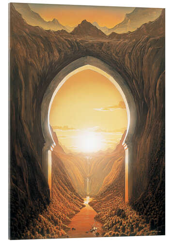 Tableau en verre acrylique Golden Evening