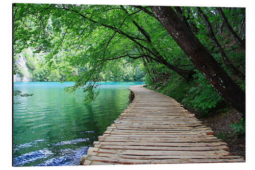 Aluminiumsbilde Plitvice Lakes National Park Boardwalk