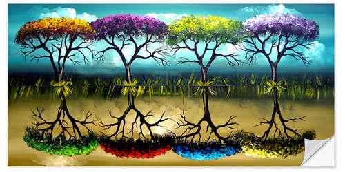Sticker mural The four Seasons I