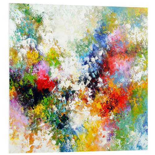 Tableau en PVC Abstract flower meadow