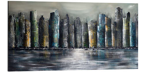 Tableau en aluminium Skylines at night II