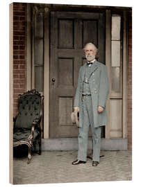 Wood print Robert E. Lee