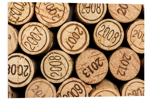 Foam board print Wine corks vintages