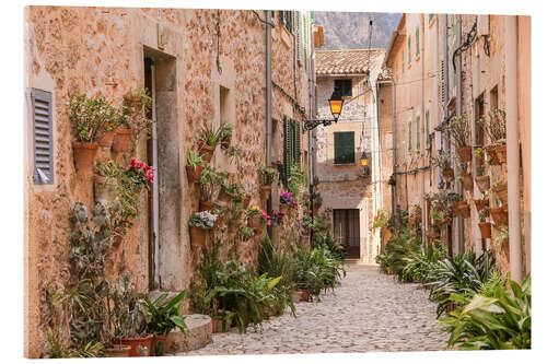 Acrylic print Lane in Valldemossa, Mallorca (Spain)