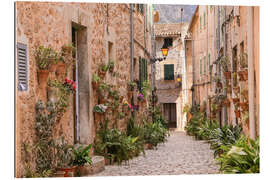 Quadro em plexi-alumínio Lane in Valldemossa, Mallorca (Spain)