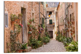 Magnettafel Gasse in Valldemossa, Mallorca (Spanien)