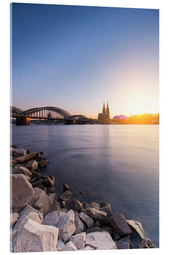 Acrylglas print Cologne on the Rhine-shore