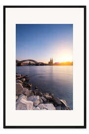 Gerahmter Kunstdruck Köln am Rheinufer