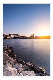 Plakat  Cologne on the Rhine-shore - rclassen
