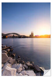 Naklejka na ścianę Cologne on the Rhine-shore