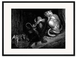 Gerahmter Kunstdruck Dante Alighieri, Inferno, Platte 13 (Minos)