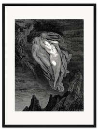 Gerahmter Kunstdruck Francesca und Paolo da Rimini Canto