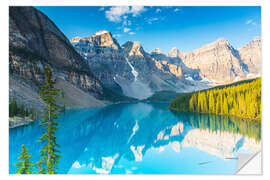 Sticker mural Moraine Lake in the Rocky Mountains - Canada