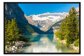 Gerahmter Kunstdruck Lake Louise im Alberta banff national park - Kanada