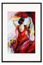 Gerahmter Kunstdruck Flamenco-Tänzerin III