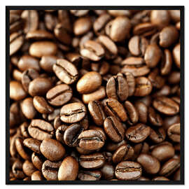 Gerahmter Kunstdruck geröstete kaffeebohnen