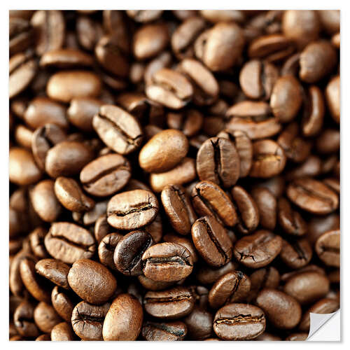 Selvklebende plakat roasted coffee beans