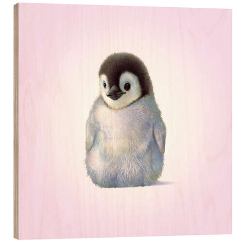 Stampa su legno Penguin Chick