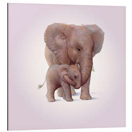 Magnettafel Elefantenmutter und Kalb