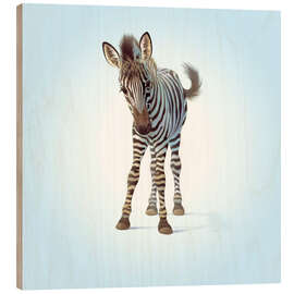 Holzbild Zebrafohlen - John Butler