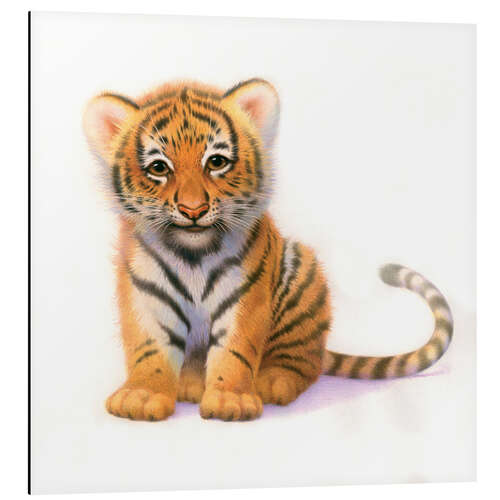 Aluminium print Cute Tiger Cub