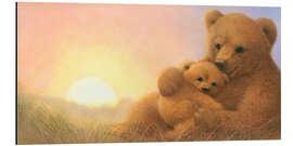 Aluminium print Bear &amp; Cub