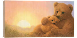 Quadro de madeira Bear &amp; Cub