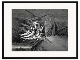 Gerahmter Kunstdruck Das Inferno, Canto 21