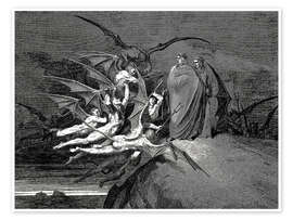 Poster The Inferno, Canto 21 - Gustave Doré
