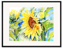 Gerahmter Kunstdruck Sonnenblumen 5