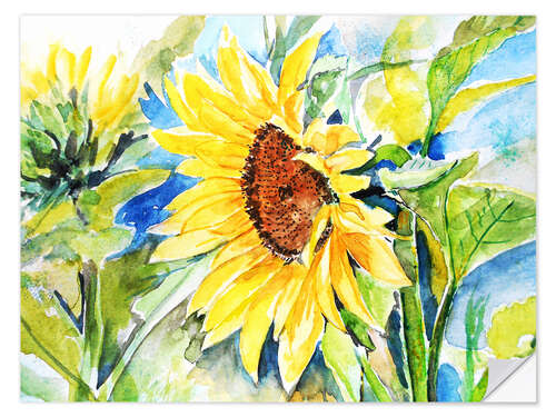 Selvklebende plakat Sunflower 5