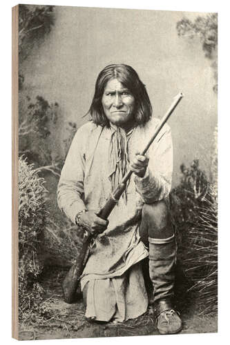 Wood print Chief Geronimo