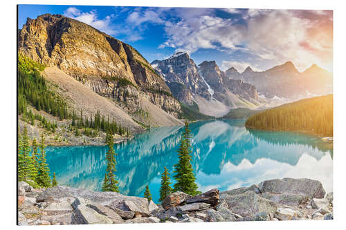 Aluminium print Canada - Sunrise at the Moraine Lake - Banff Alberta