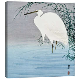 Canvas-taulu  Wading Egret - Ohara Koson
